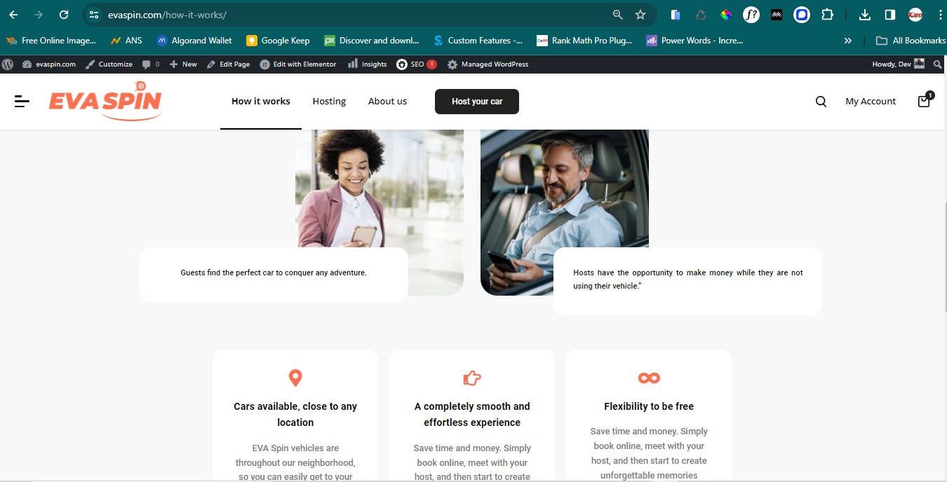 evaspin 2 hotel booking website