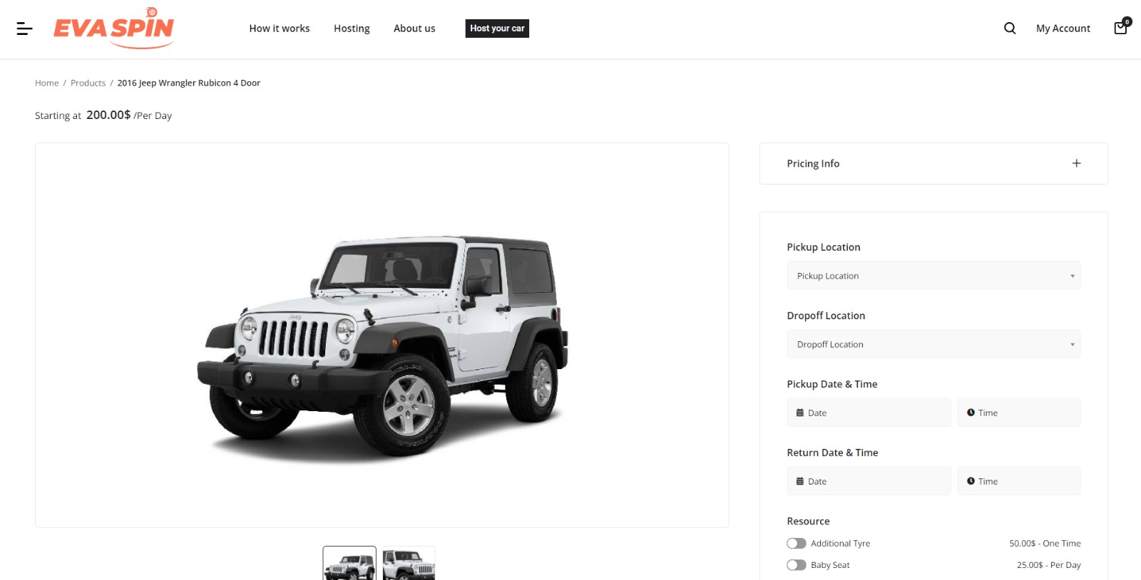 evaspin 3 hotel booking website