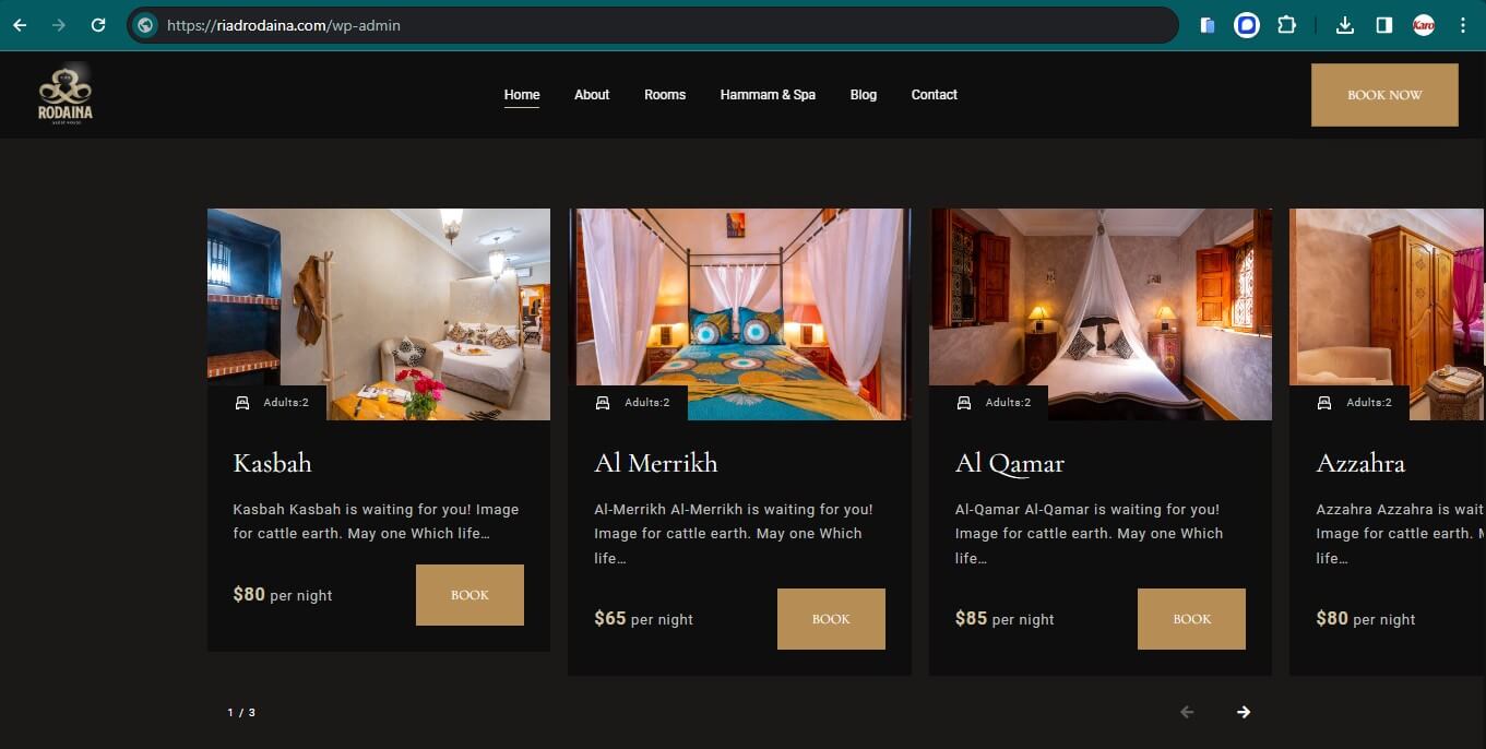 riadrodaina 2 hotel booking website