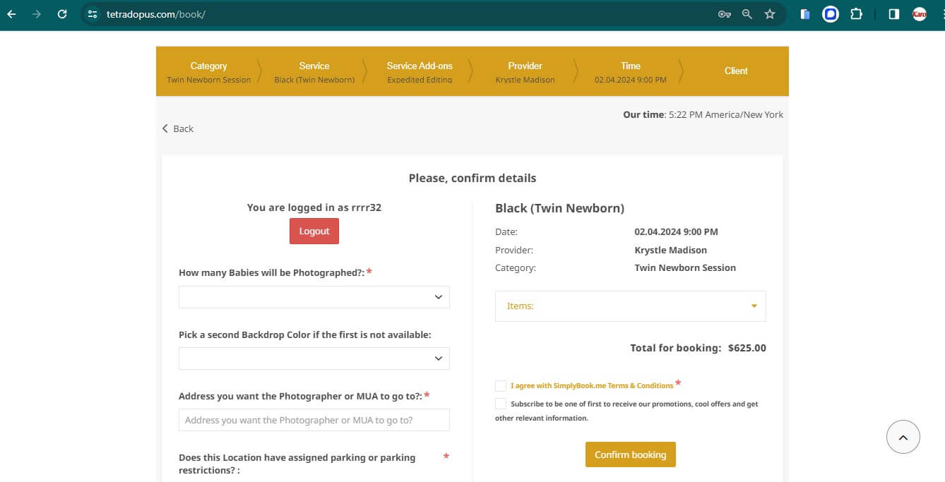 Appointment Booking Website