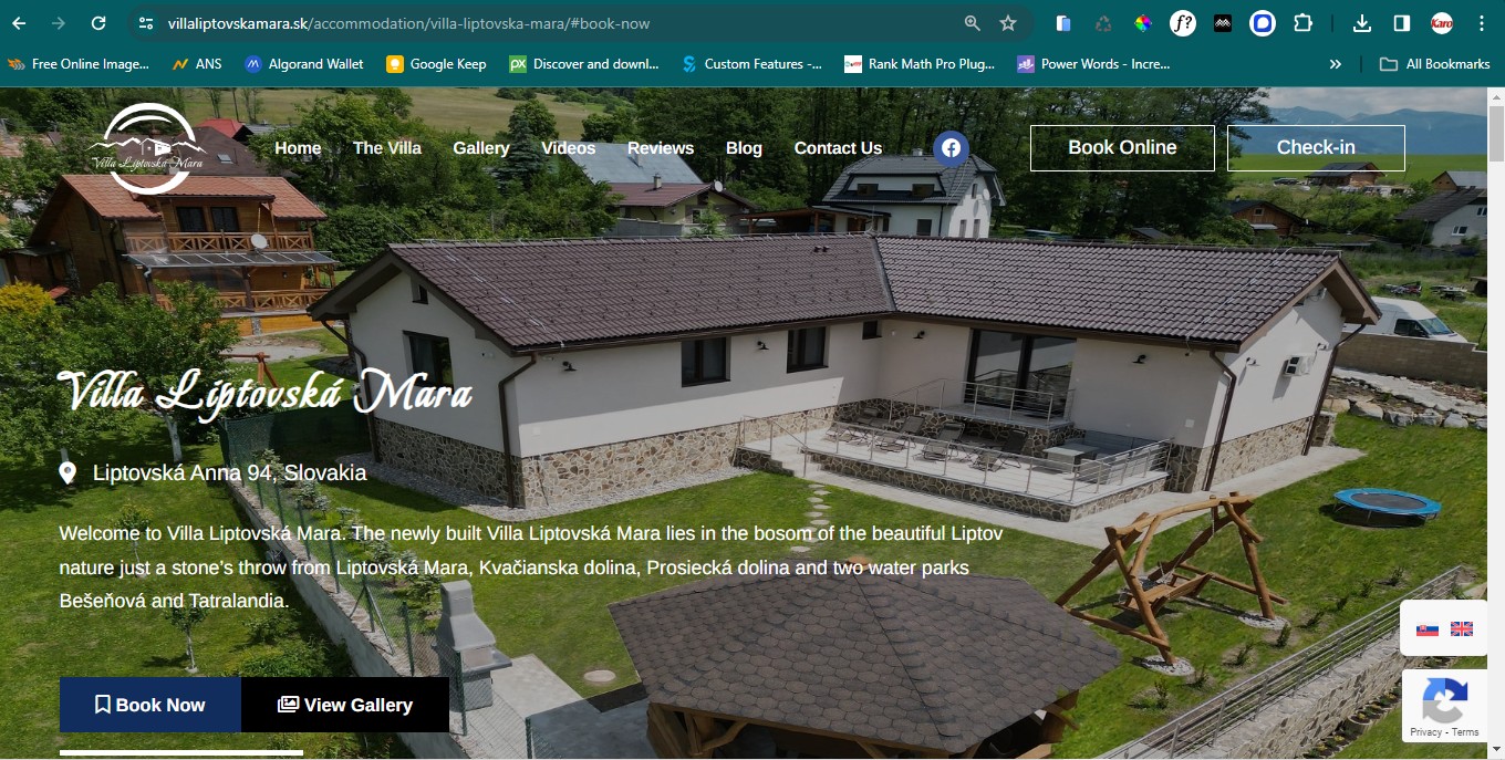 villaliptovskamara 1 hotel booking website